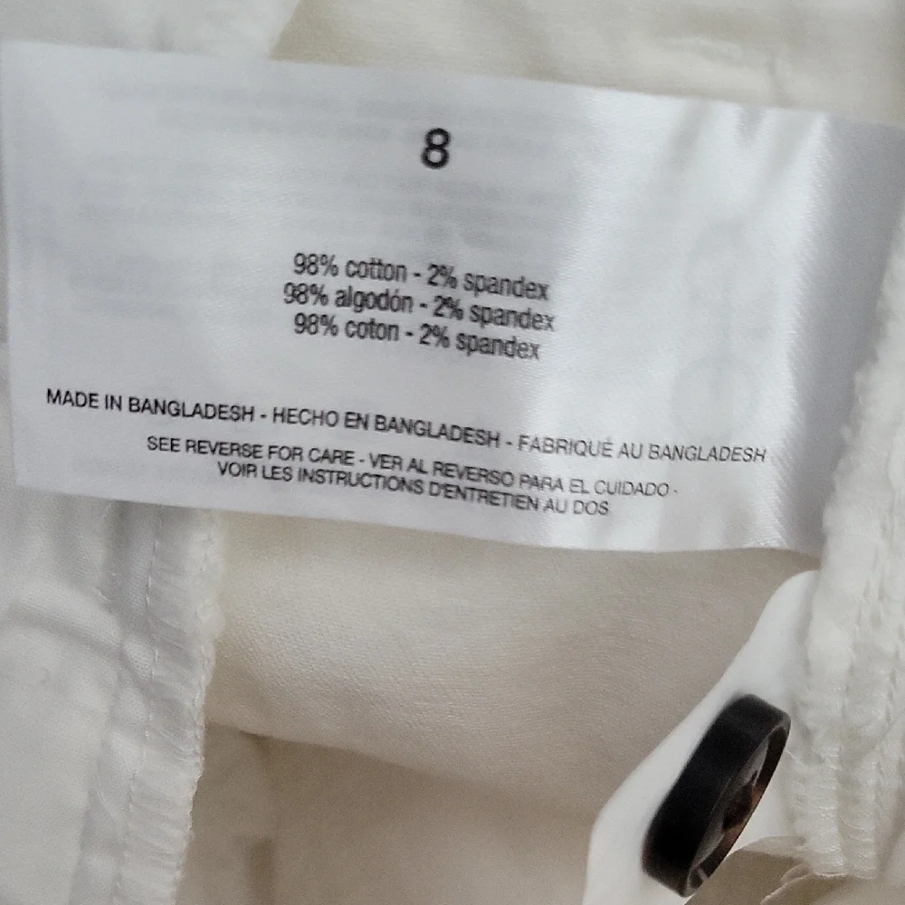 Ella Moss Women’s Wide Leg Crop Pants Cream Size 8